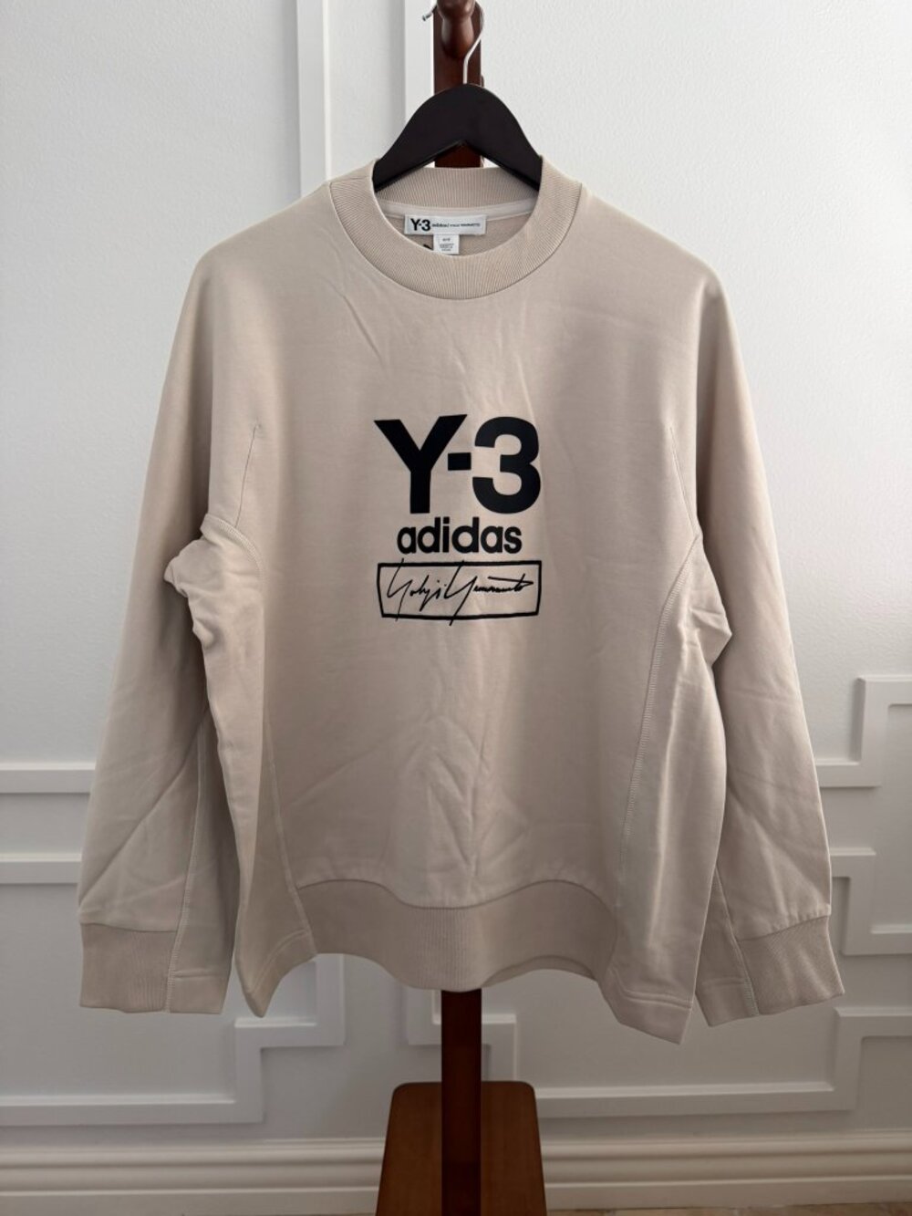 NWT - Y-3 Yohji Yamamoto x Adidas Logo Men's Sweatshirt - Ecru